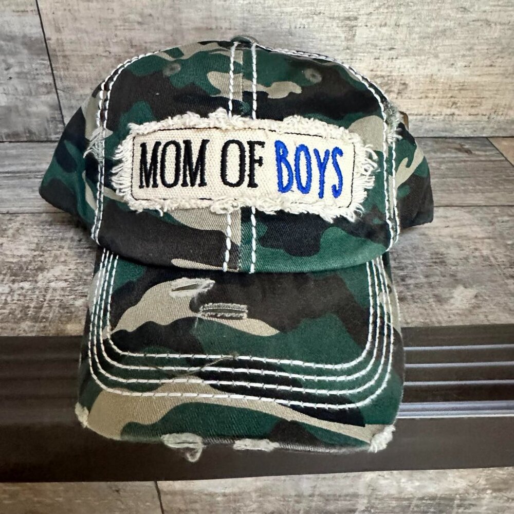 Kbethos Camo Mom of Boys Womens Adjustable Baseball Cap